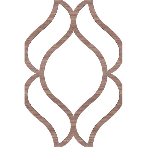 31 16W X 46 34H X 14T Small Villarreal Decorative Fretwork Wood Ceiling Panels, Walnut